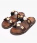 Women Flats 14.857 Brown Leather MAKIS KOTRIS