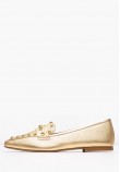 Women Moccasins K.001 Gold Leather MAKIS KOTRIS