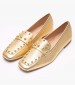 Women Moccasins K.001 Gold Leather MAKIS KOTRIS