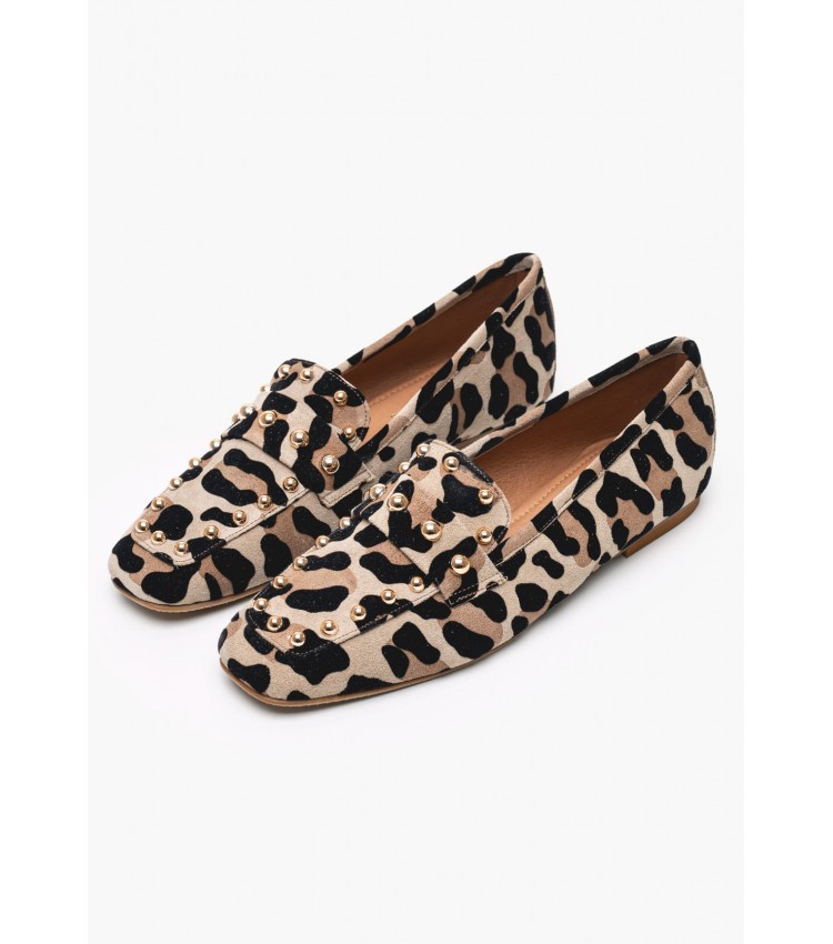 Women Moccasins K.001 Leopard Leather MAKIS KOTRIS