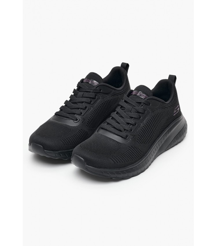 Γυναικεία Παπούτσια Casual 117209 Μαύρο Ύφασμα Skechers