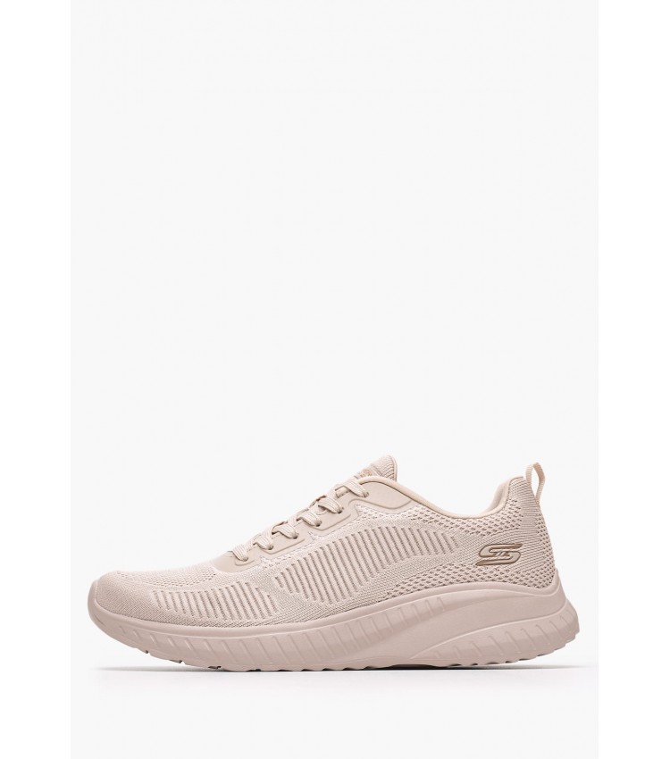 Γυναικεία Παπούτσια Casual 117209 Nude Ύφασμα Skechers