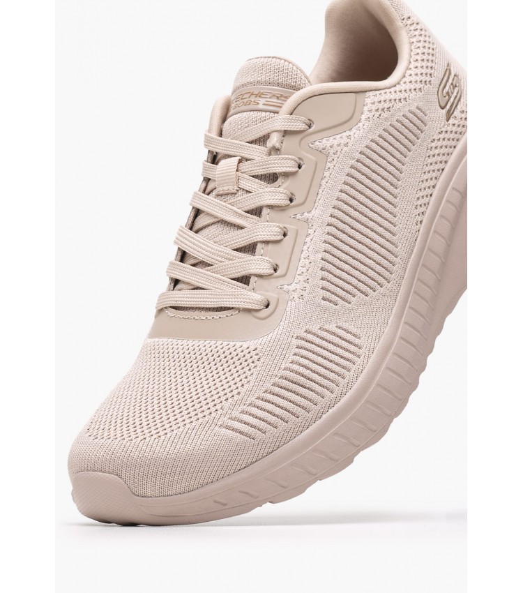 Γυναικεία Παπούτσια Casual 117209 Nude Ύφασμα Skechers