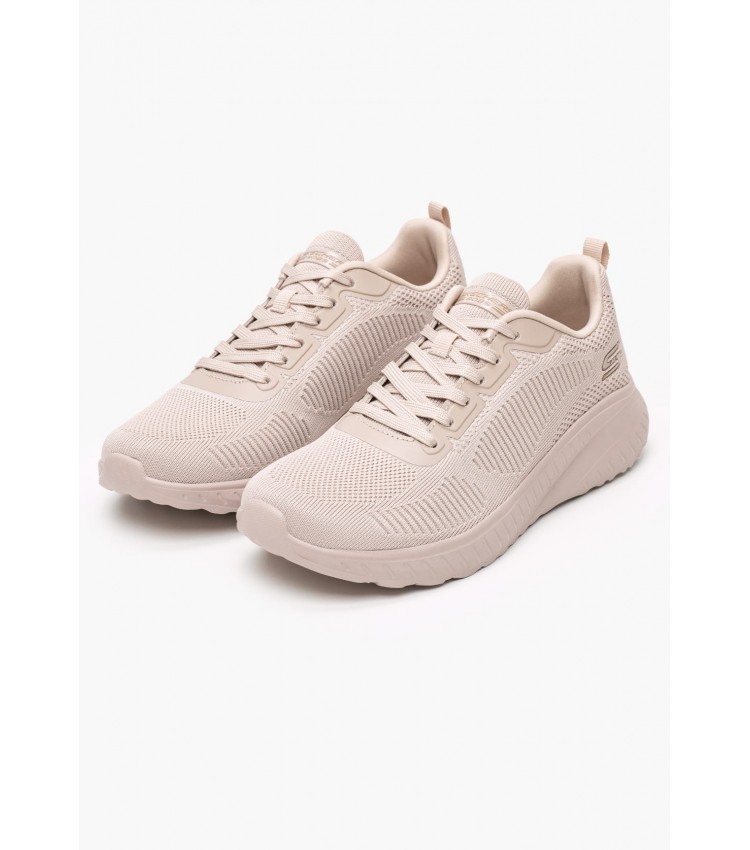 Γυναικεία Παπούτσια Casual 117209 Nude Ύφασμα Skechers