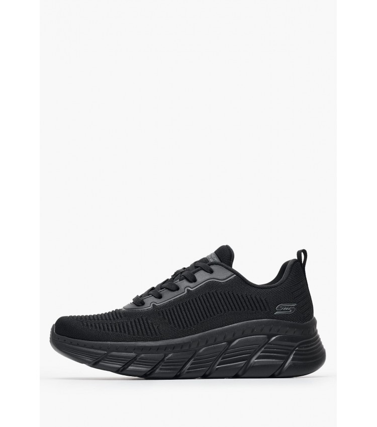 Γυναικεία Παπούτσια Casual 117385 Μαύρο Ύφασμα Skechers