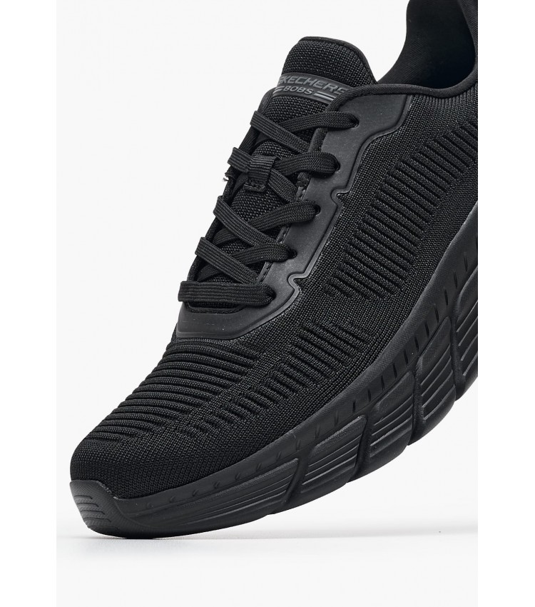 Γυναικεία Παπούτσια Casual 117385 Μαύρο Ύφασμα Skechers