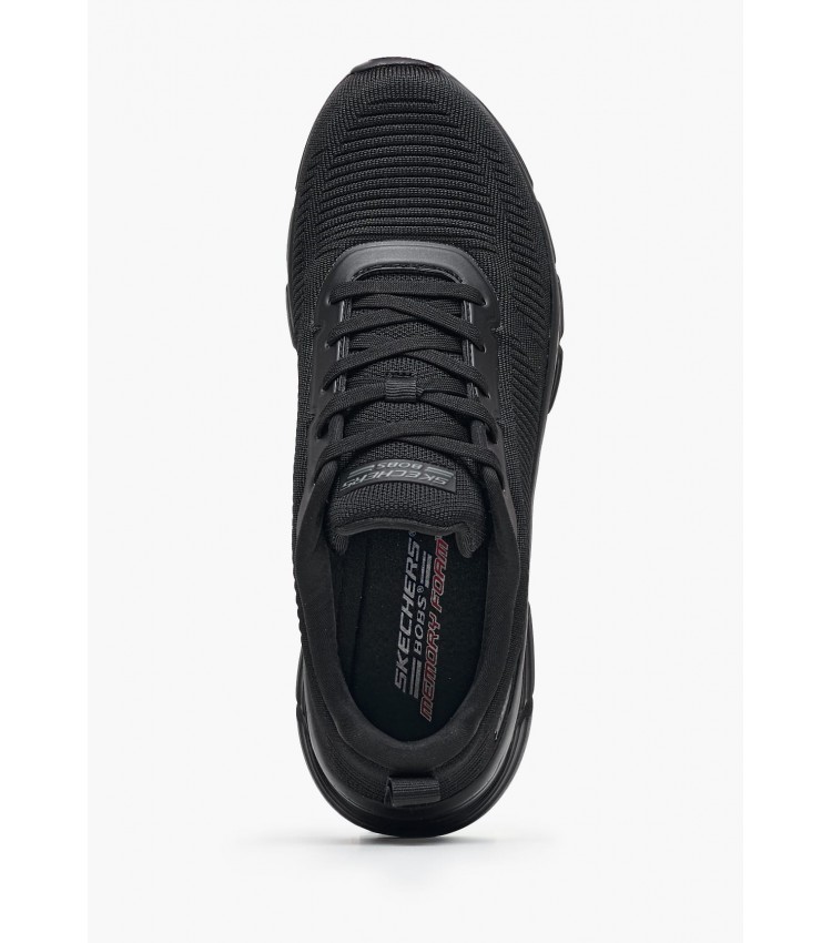 Γυναικεία Παπούτσια Casual 117385 Μαύρο Ύφασμα Skechers