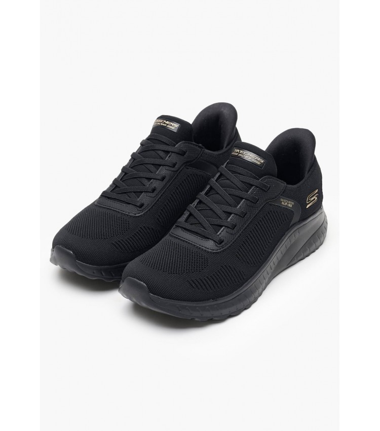 Γυναικεία Παπούτσια Casual 117497 Μαύρο Ύφασμα Skechers