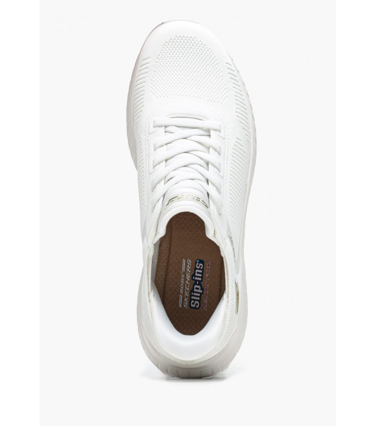 Women Casual Shoes 117497 White Fabric Skechers