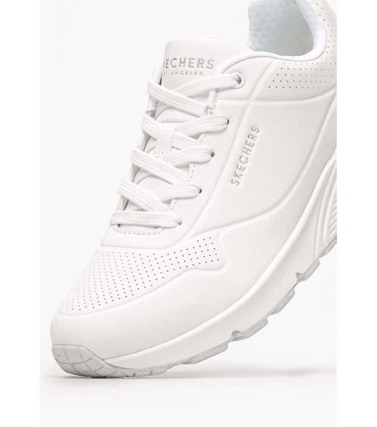 Women Casual Shoes 73690 White ECOleather Skechers