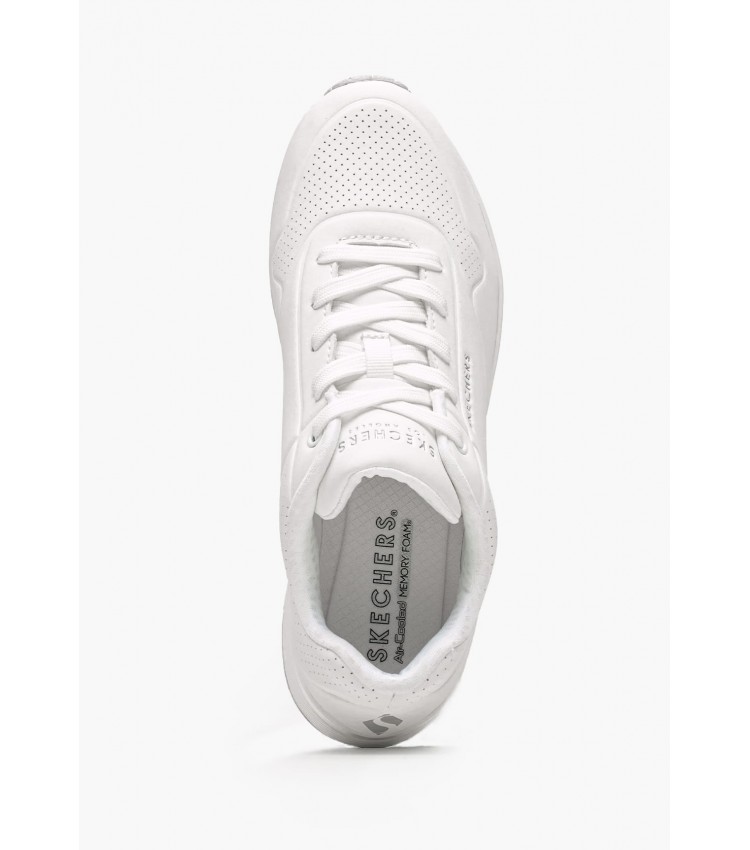 Women Casual Shoes 73690 White ECOleather Skechers