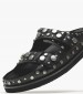 Women Platforms Low Ultra Black Leather Ash