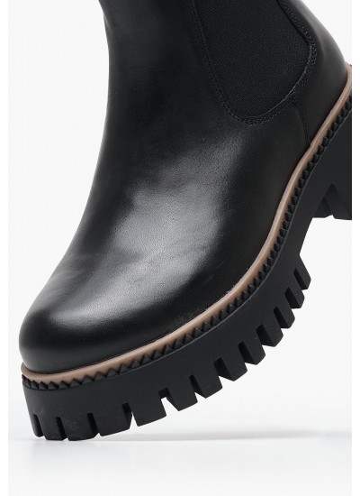 Women Boots Paia.Milky Black Leather Mexx