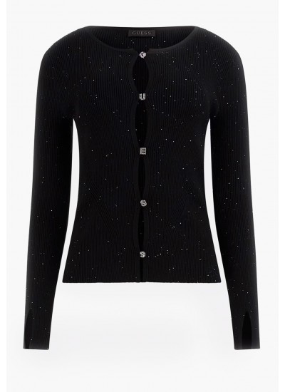 Women Cardigans Elden.Cardi Black Viscose Guess