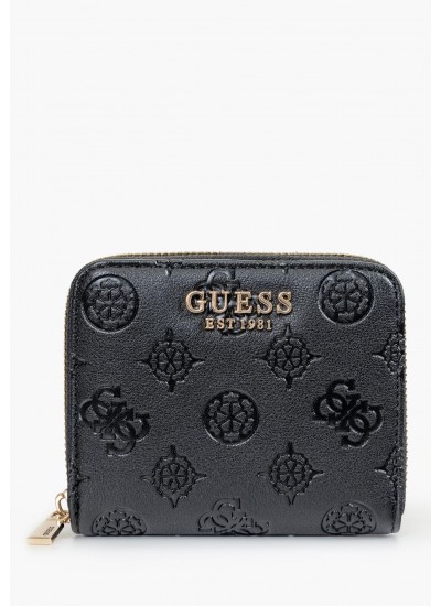 Women Wallets Gerty Black ECOleather Guess