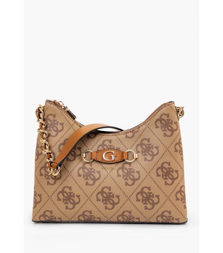 Women Bags Izzy.Shld Beige ECOleather Guess