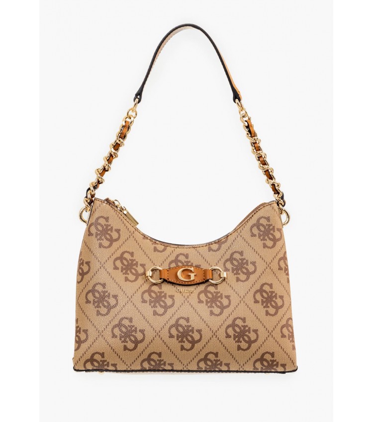 Women Bags Izzy.Shld Beige ECOleather Guess