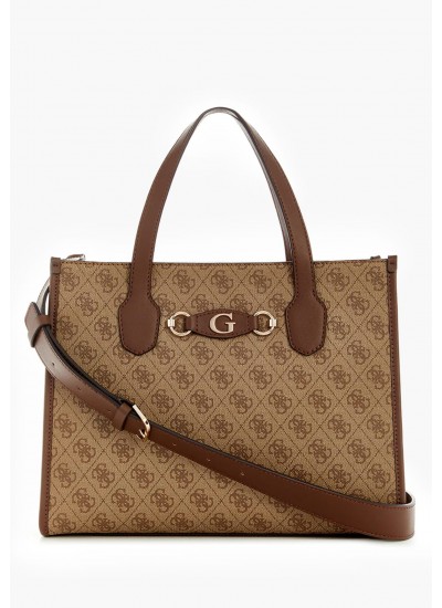 Γυναικείες Τσάντες Izzy2.Tote Μπεζ ECOleather Guess