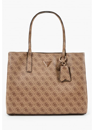 Γυναικείες Τσάντες Meridian.Tote Μπεζ ECOleather Guess