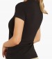 Women T-Shirts - Tops Mini.Triangle Black Cotton Guess