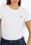 Women T-Shirts - Tops Mini.Triangle White Cotton Guess