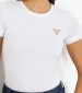 Women T-Shirts - Tops Mini.Triangle White Cotton Guess