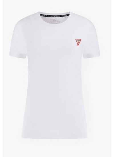 Women T-Shirts - Tops Python.Tee White Cotton Guess