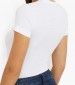 Women T-Shirts - Tops Mini.Triangle White Cotton Guess