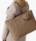 Women Bags Power.Play.L Beige ECOleather Guess