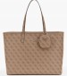 Women Bags Power.Play.L Beige ECOleather Guess