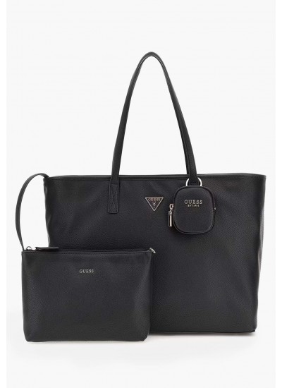 Women Bags Powerplay.S Black ECOleather Guess