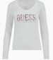 Γυνακεία Μπλούζες Python.Tee Άσπρο Βαμβάκι Guess