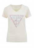 Women T-Shirts - Tops Python.Triangle Beige Cotton Guess