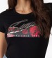 Women T-Shirts - Tops Roses.Print Black Cotton Guess