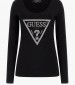 Women T-Shirts - Tops Shiny.Tee Black Cotton Guess