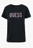 Women T-Shirts - Tops Ss.Python.Lg Black Cotton Guess