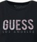 Women T-Shirts - Tops Ss.Python.Lg Black Cotton Guess