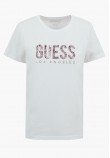 Women T-Shirts - Tops Ss.Python.Lg White Cotton Guess