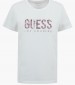 Women T-Shirts - Tops Ss.Python.Lg White Cotton Guess