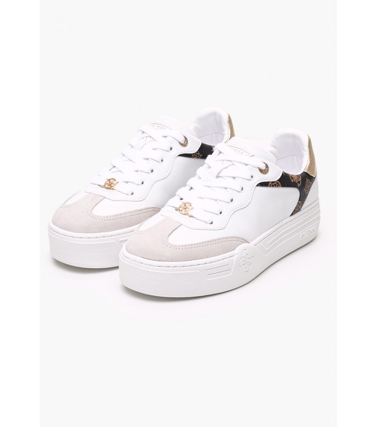 Women Casual Shoes Swole White ECOleather Guess