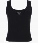 Women T-Shirts - Tops Triangle.Bling Black Cotton Guess