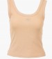 Women T-Shirts - Tops Triangle.Bling Beige Cotton Guess