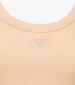 Women T-Shirts - Tops Triangle.Bling Beige Cotton Guess