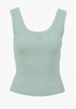 Women T-Shirts - Tops Triangle.Bling Green Cotton Guess