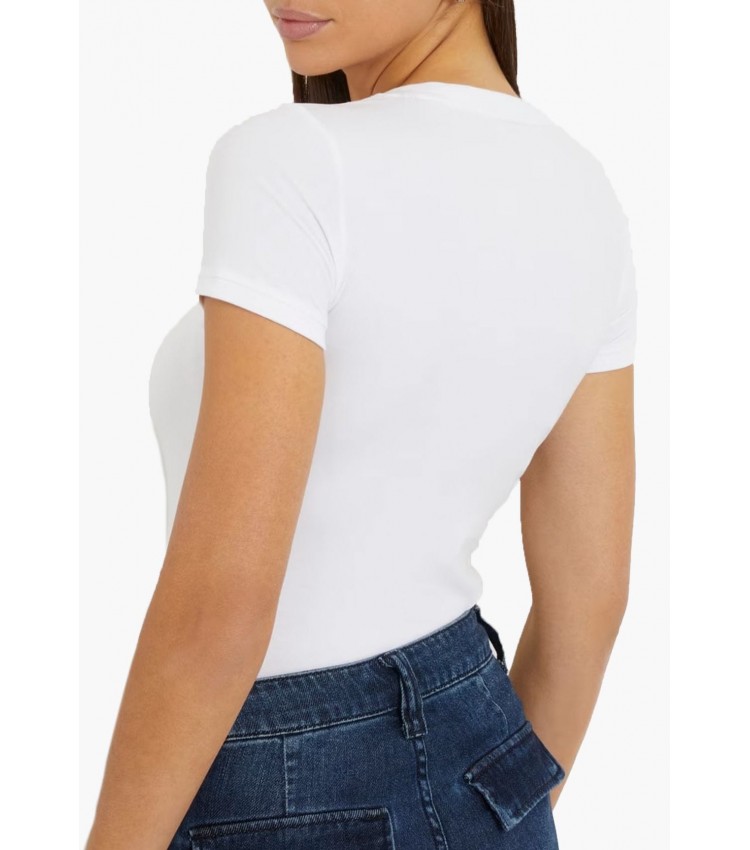 Women T-Shirts - Tops V.Mini White Cotton Guess