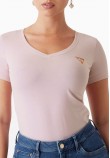 Women T-Shirts - Tops V.Mini Pink Cotton Guess