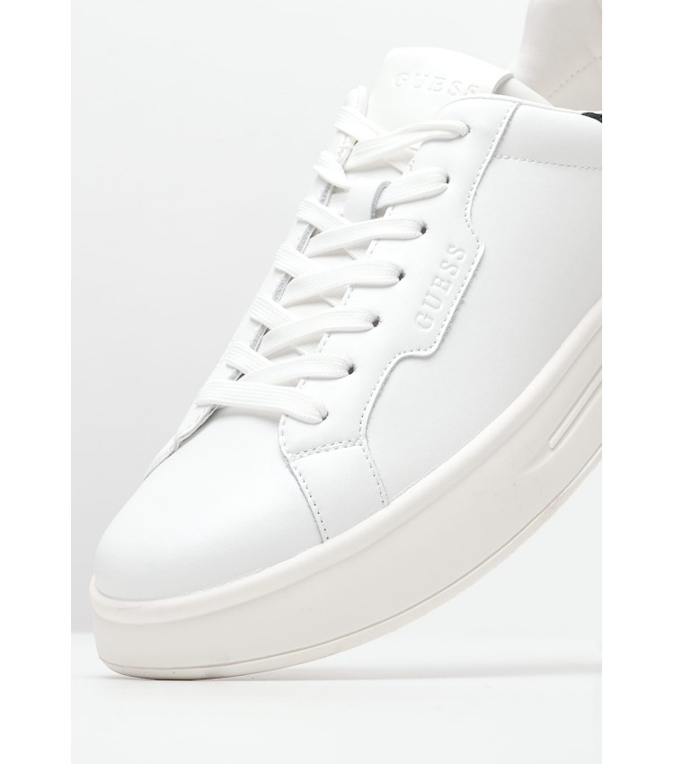 Men Casual Shoes Winno.2 White Leather Guess