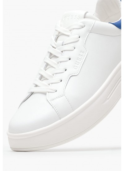 Men Casual Shoes Winno.B White Leather Guess