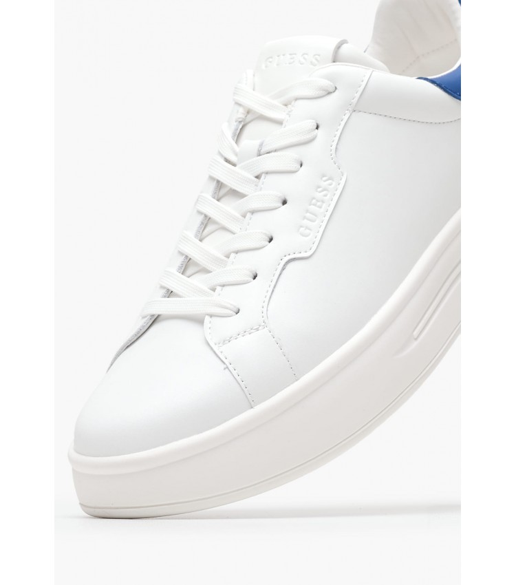 Men Casual Shoes Winno.B White Leather Guess