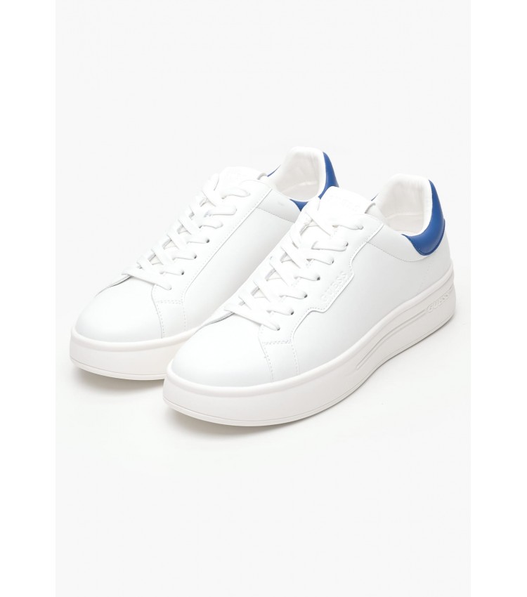 Men Casual Shoes Winno.B White Leather Guess